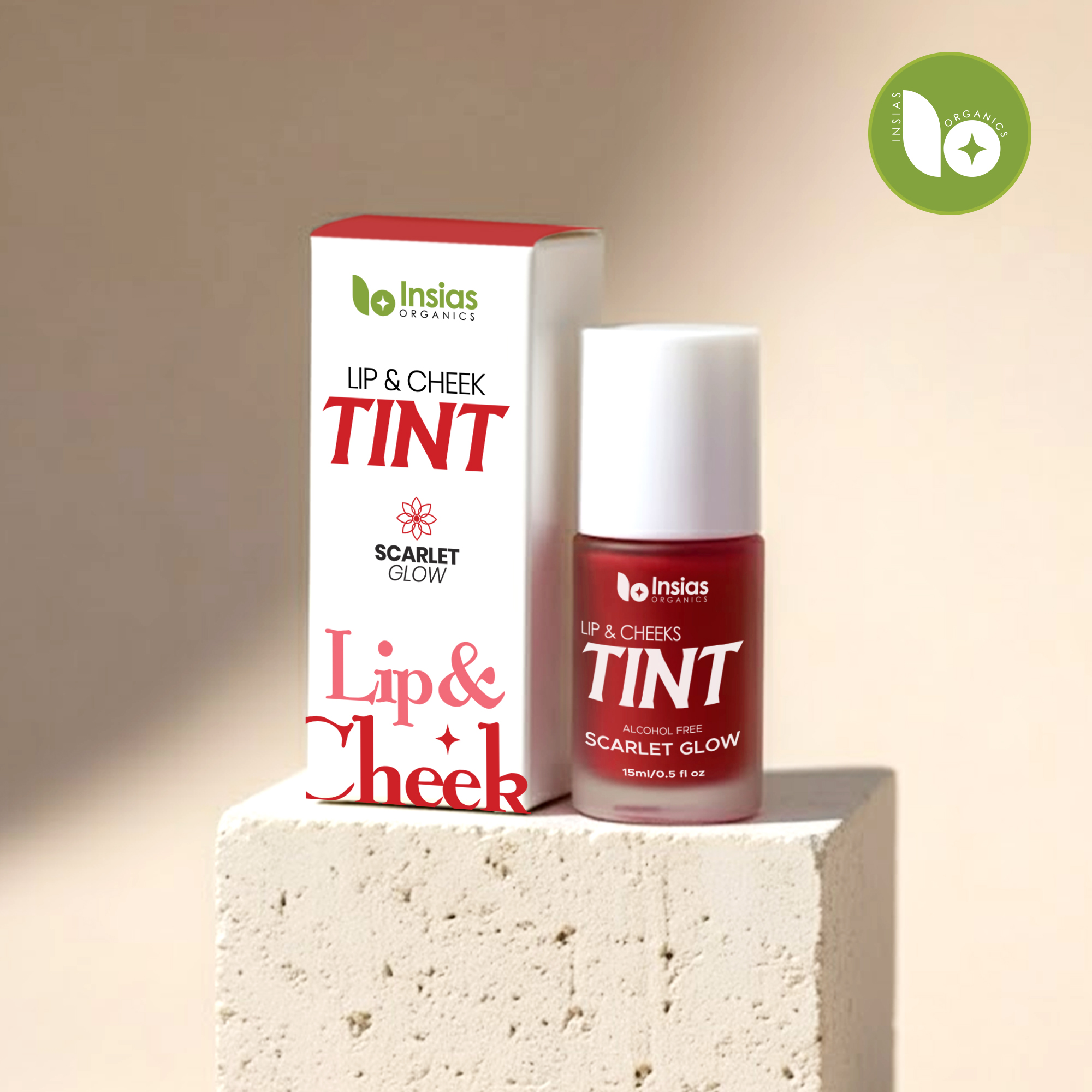 scarlet glow lip & cheek tint | bold organic tint